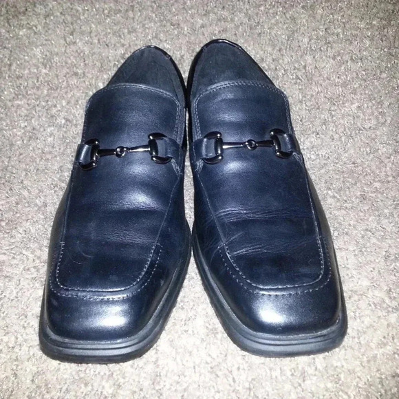 KENNETH COLE-Captain Kyd-Black Leather-Horse Bit-Business/Casual Loafers-Sz 10.5 - Picture 3 of 8